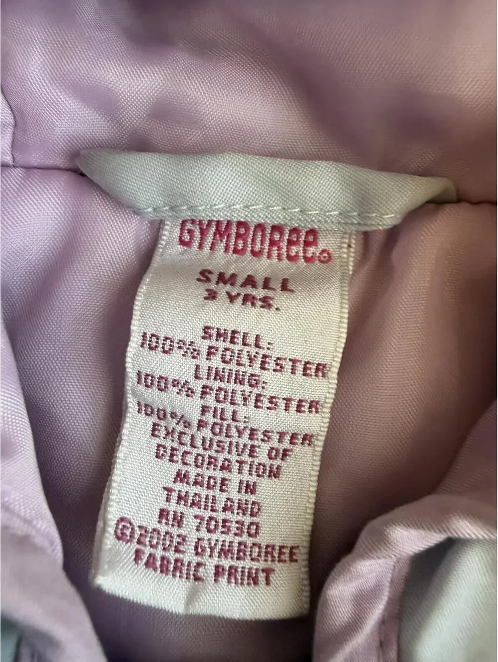 Vintage 2002 Gymboree Girls Size Small/2T Floral Embroidered Hooded Jacket